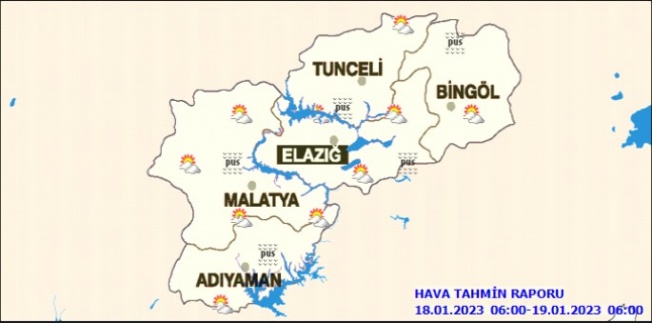 18 Ocak Perşembe Malatya Hava Durumu