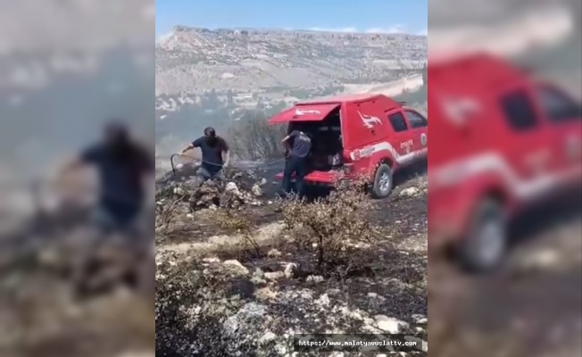 Akçadağ’da Otluk Alanda Yangın