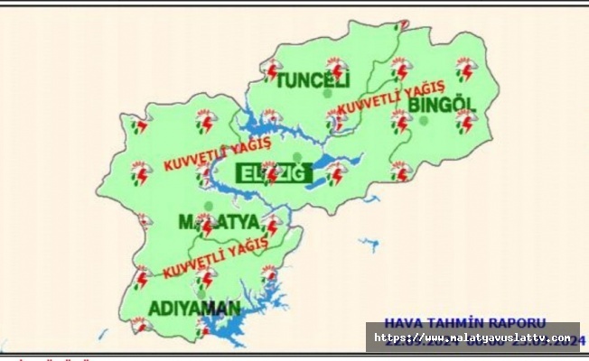 Meteorolojiden Kuvvetli Yağış Uyarısı