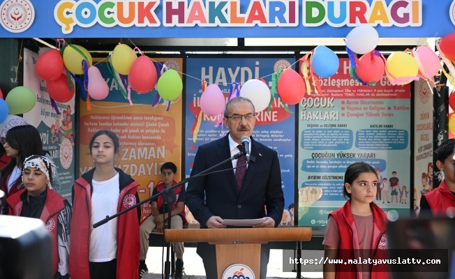 Malatya'da "Çocuk Hakları Durağı" Etkinliğiyle Farkındalık Artırıldı