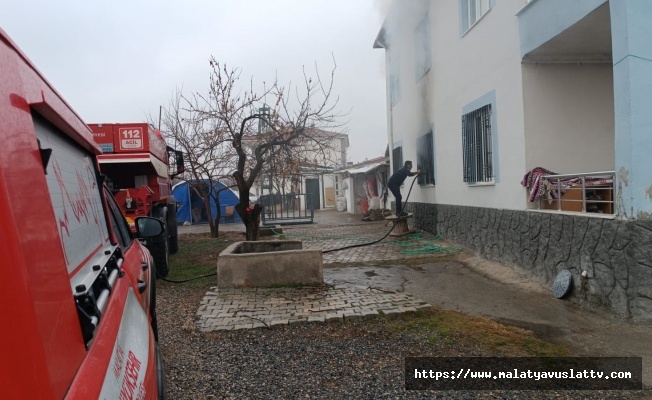 Malatya’da Korkutan Ev Yangını