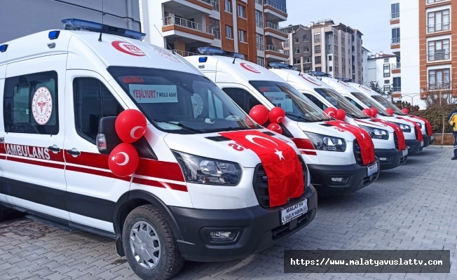 Malatya’ya Gönderilen Yeni Ambulanslara Göreve Başladı