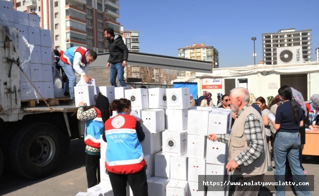 27 Bin Gıda Kolisi Konteyner Kentlerde Dağıtılmaya Başlanıldı