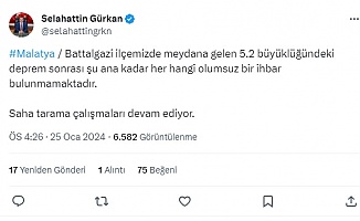 Gürkan Deprem Sonrası Açıklama Yaptı