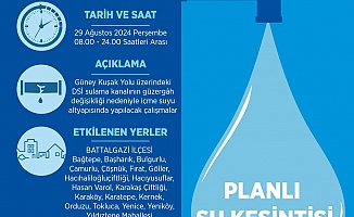 19 Mahallede Su Kesintisi Uyarısı