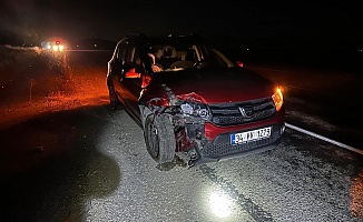 Malatya'da Otomobil ile Motosiklet Çarpıştı