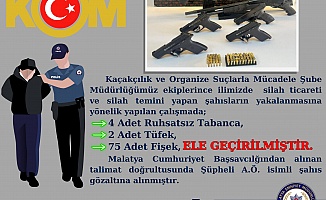 Malatya'da Silah Kaçakçılarına Operasyon: 1 Gözaltı!